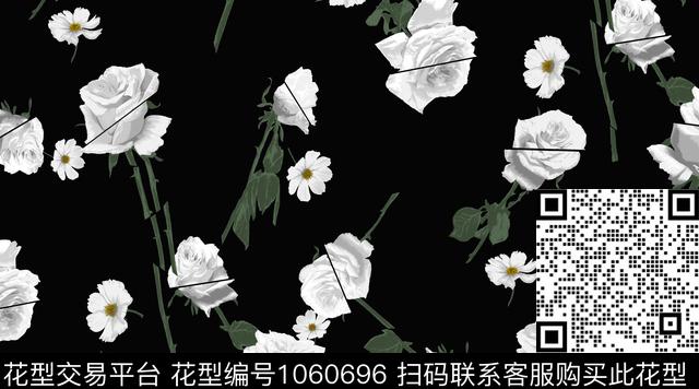 数码华亿平台花卉玫瑰花数码印花华亿平台下载（图片编号: 1060696） - 瓦栏（Walan）