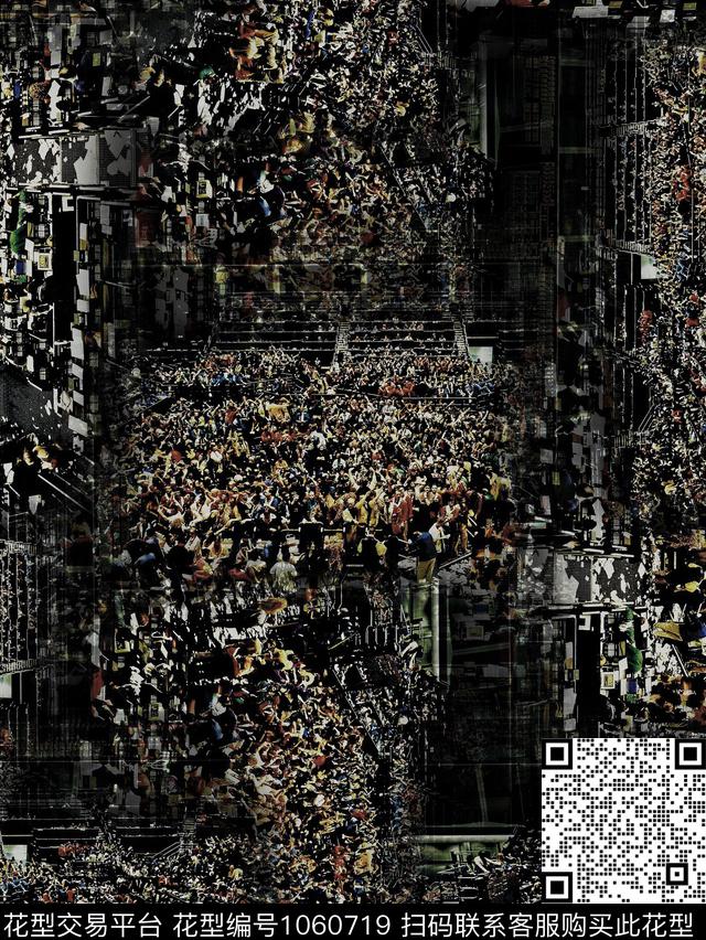 肌理男装文艺数码印花华亿平台下载（图片编号: 1060719） - 瓦栏（Walan）