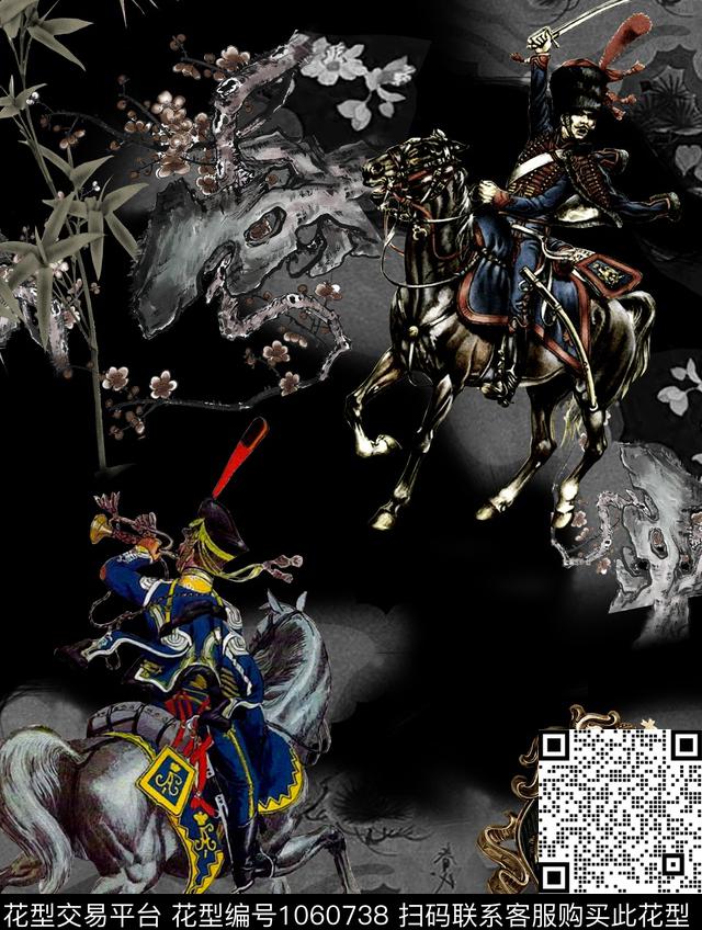 男装动物大牌风数码印花华亿平台下载（图片编号: 1060738） - 瓦栏（Walan）