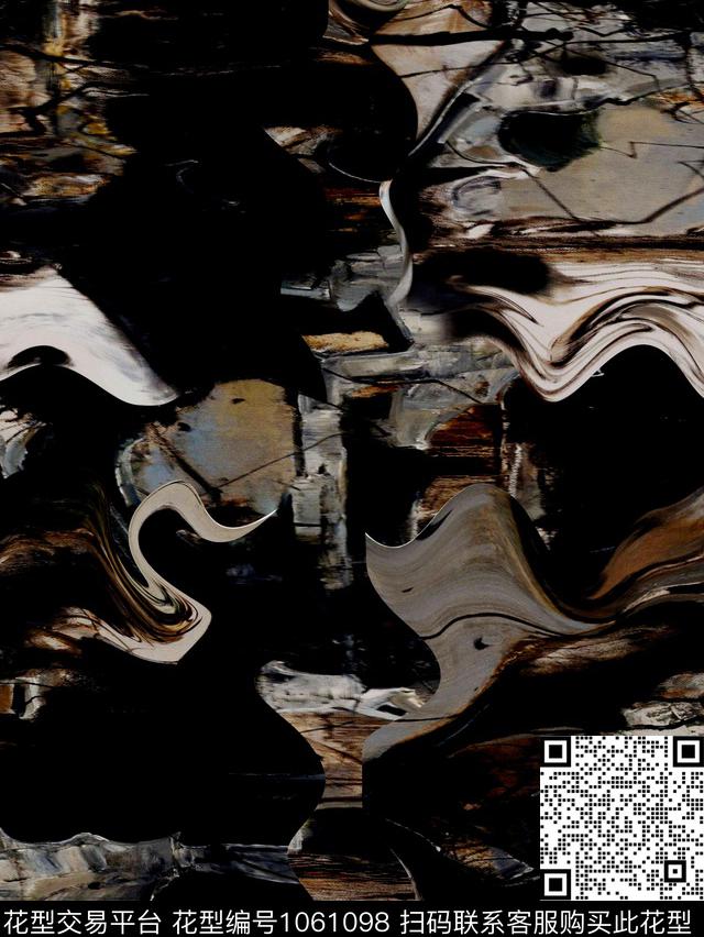 肌理男装文艺数码印花华亿平台下载（图片编号: 1061098） - 瓦栏（Walan）