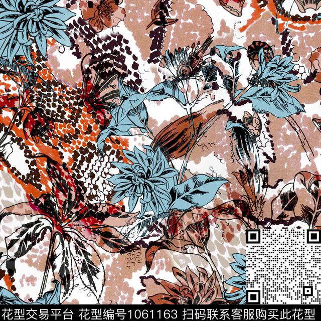 数码华亿平台花卉女装数码印花华亿平台下载（图片编号: 1061163） - 瓦栏（Walan）