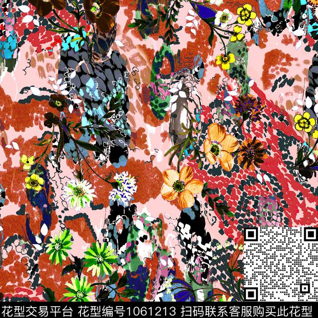 数码华亿平台花卉女装数码印花华亿平台下载（图片编号: 1061213） - 瓦栏（Walan）