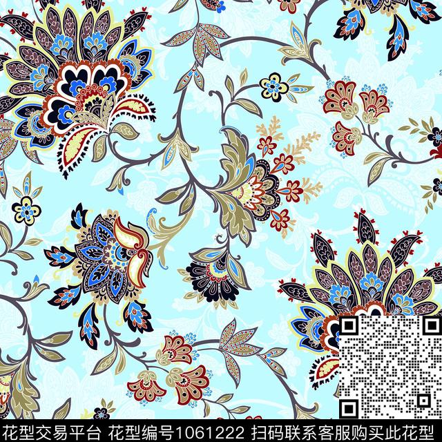 数码华亿平台民族风大牌风数码印花华亿平台下载（图片编号: 1061222） - 瓦栏（Walan）