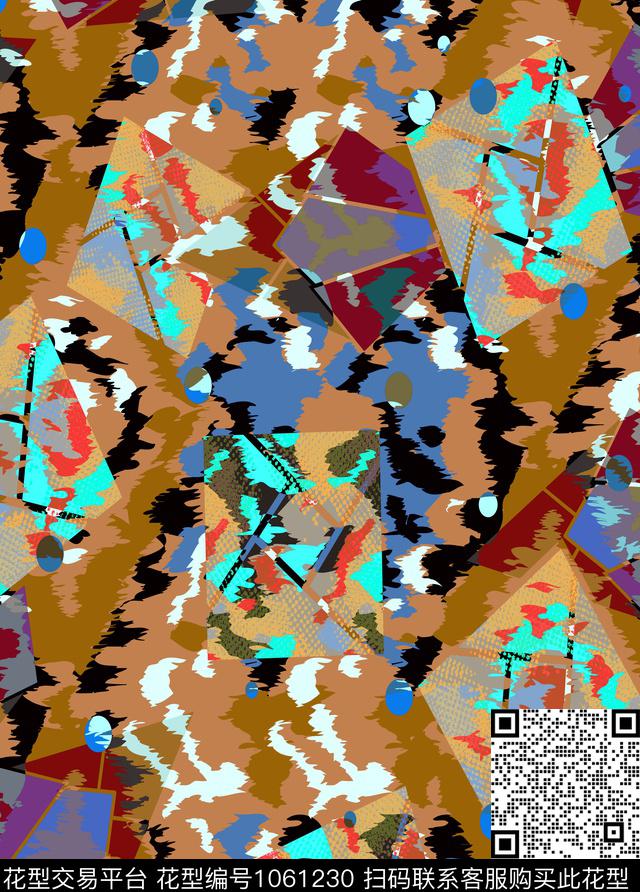 数码华亿平台女装几何数码印花华亿平台下载（图片编号: 1061230） - 瓦栏（Walan）