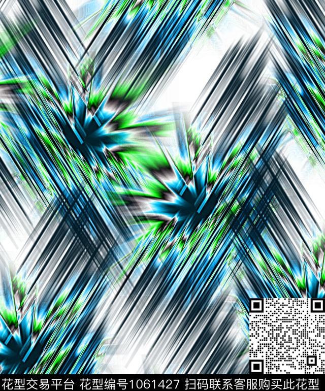 抽象几何混合拼接数码印花华亿平台下载（图片编号: 1061427） - 瓦栏（Walan）