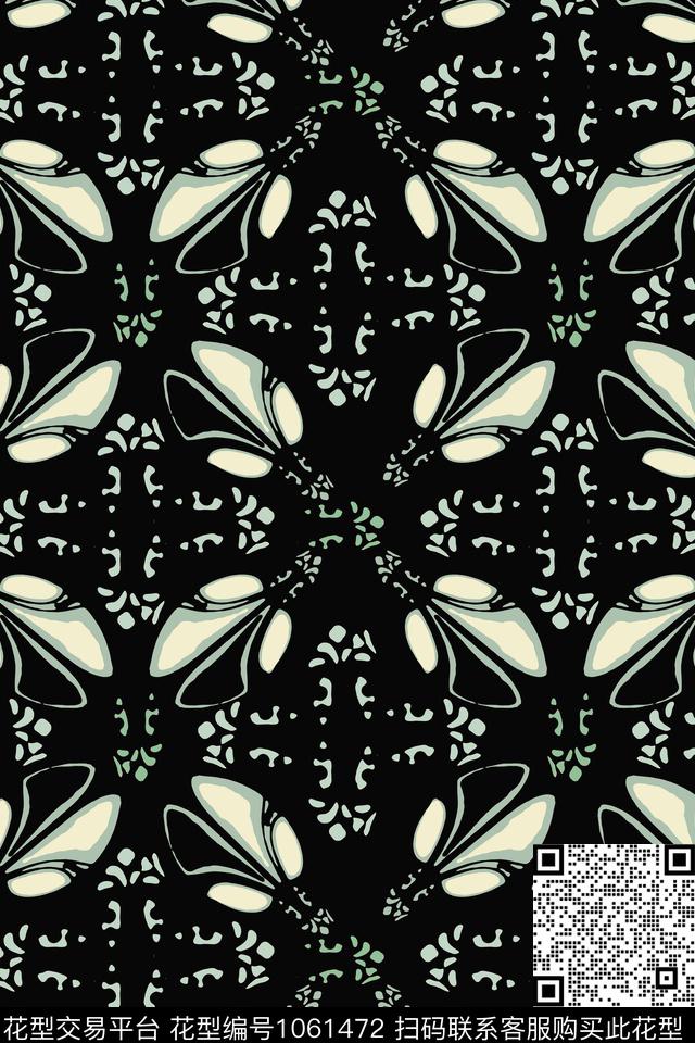 民族风抽象男装风格化花卉传统印花华亿平台下载（图片编号: 1061472） - 瓦栏（Walan）