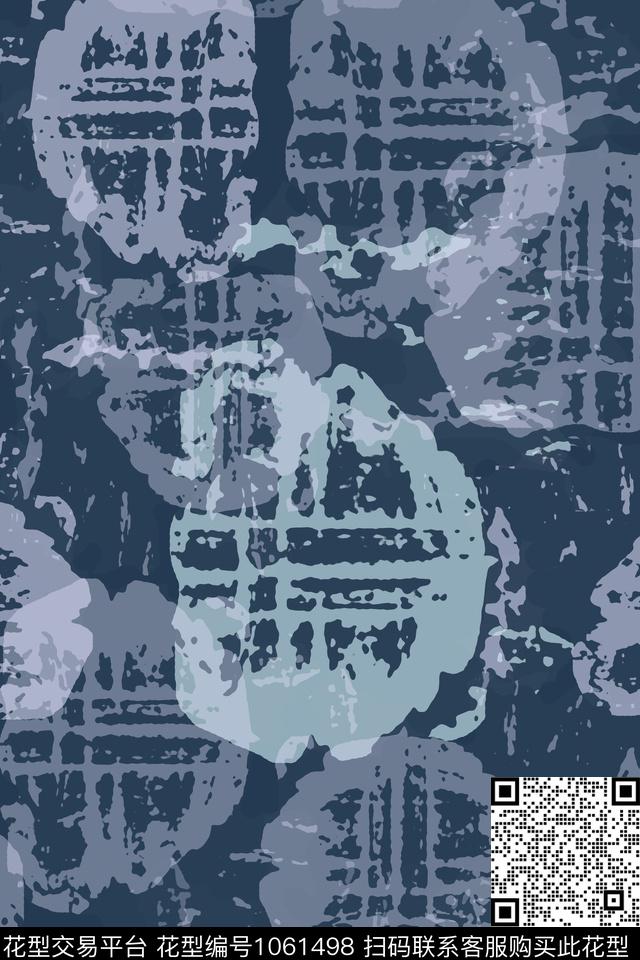 抽象男装休闲花卉圆圈与波点传统印花华亿平台下载（图片编号: 1061498） - 瓦栏（Walan）