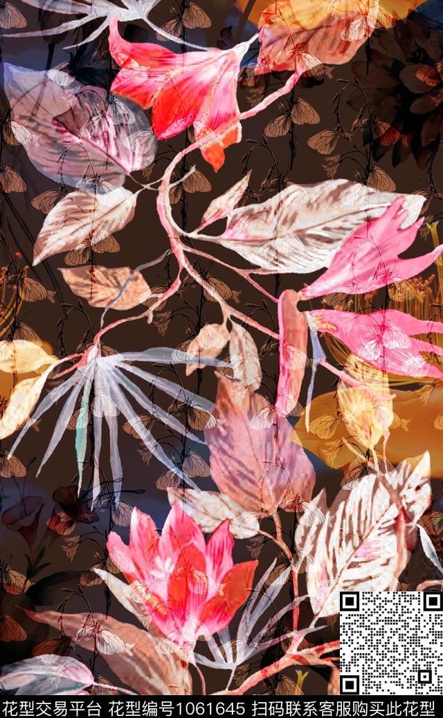 数码华亿平台花卉女装数码印花华亿平台下载（图片编号: 1061645） - 瓦栏（Walan）