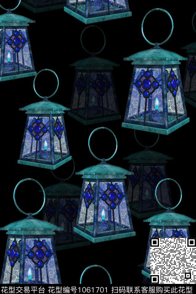 数码华亿平台几何灯笼数码印花华亿平台下载（图片编号: 1061701） - 瓦栏（Walan）