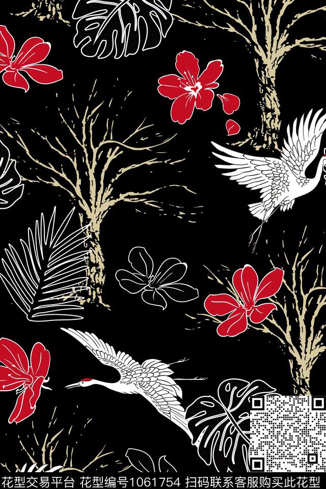 男装花卉大牌风传统印花华亿平台下载（图片编号: 1061754） - 瓦栏（Walan）