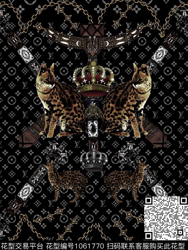 薮猫LV底纹金色链条数码印花华亿平台下载（图片编号: 1061770） - 瓦栏（Walan）