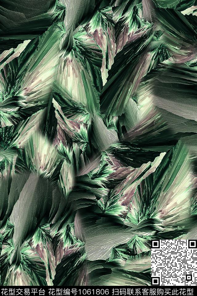 肌理抽象男装数码印花华亿平台下载（图片编号: 1061806） - 瓦栏（Walan）