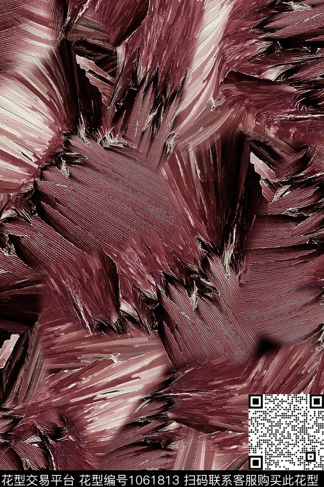 肌理抽象男装数码印花华亿平台下载（图片编号: 1061813） - 瓦栏（Walan）