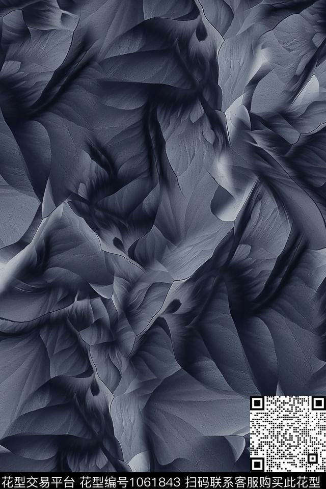 肌理抽象男装数码印花华亿平台下载（图片编号: 1061843） - 瓦栏（Walan）