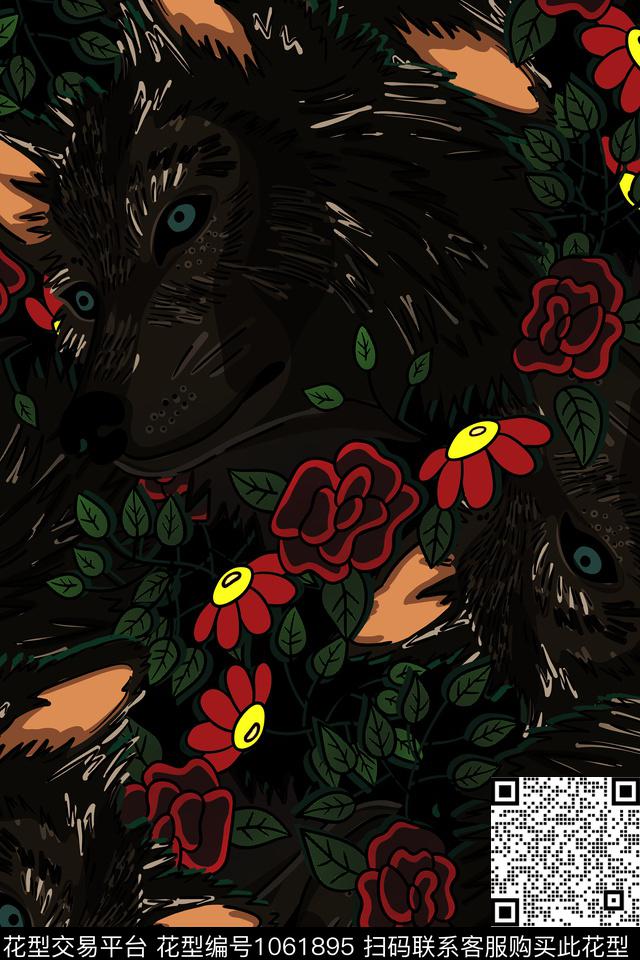 卡通男装花卉数码印花华亿平台下载（图片编号: 1061895） - 瓦栏（Walan）