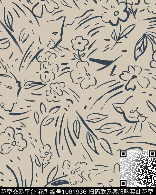 抽象休闲男装传统印花华亿平台下载（图片编号: 1061936） - 瓦栏（Walan）