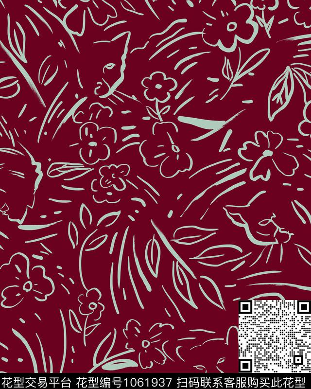 抽象休闲男装传统印花华亿平台下载（图片编号: 1061937） - 瓦栏（Walan）