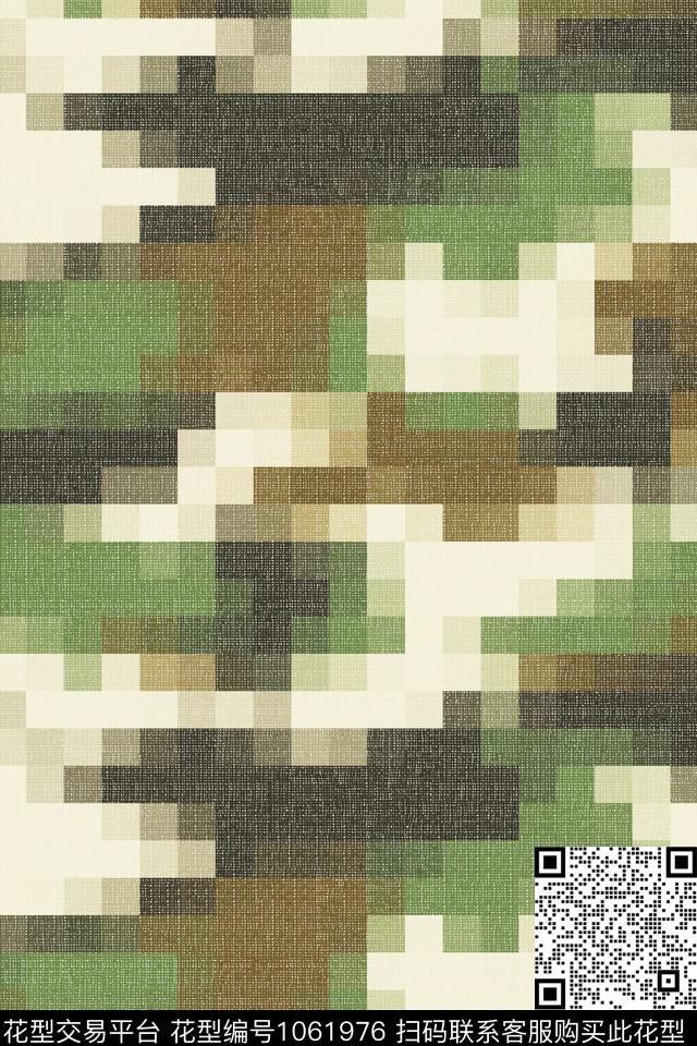 民族风抽象马赛克传统印花华亿平台下载（图片编号: 1061976） - 瓦栏（Walan）