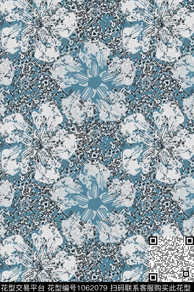 抽象花卉风格化花卉男装休闲花卉传统印花华亿平台下载（图片编号: 1062079） - 瓦栏（Walan）