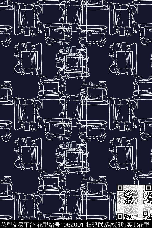 男装休闲花卉几何别样几何传统印花华亿平台下载（图片编号: 1062091） - 瓦栏（Walan）