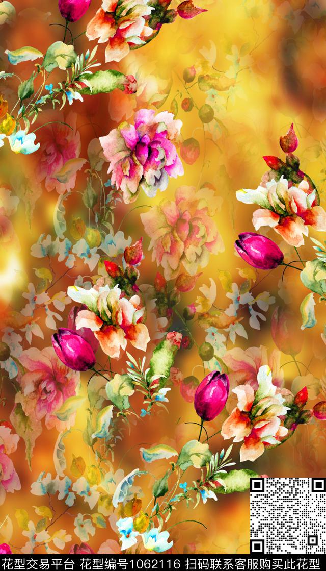 数码华亿平台花卉女装数码印花华亿平台下载（图片编号: 1062116） - 瓦栏（Walan）