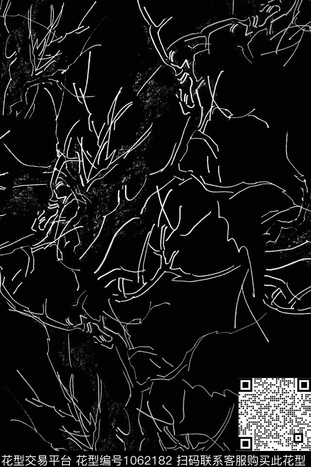 树枝男装休闲花卉签字笔印花传统印花华亿平台下载（图片编号: 1062182） - 瓦栏（Walan）