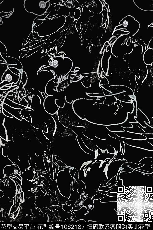 民族风男装休闲花卉动物传统印花华亿平台下载（图片编号: 1062187） - 瓦栏（Walan）