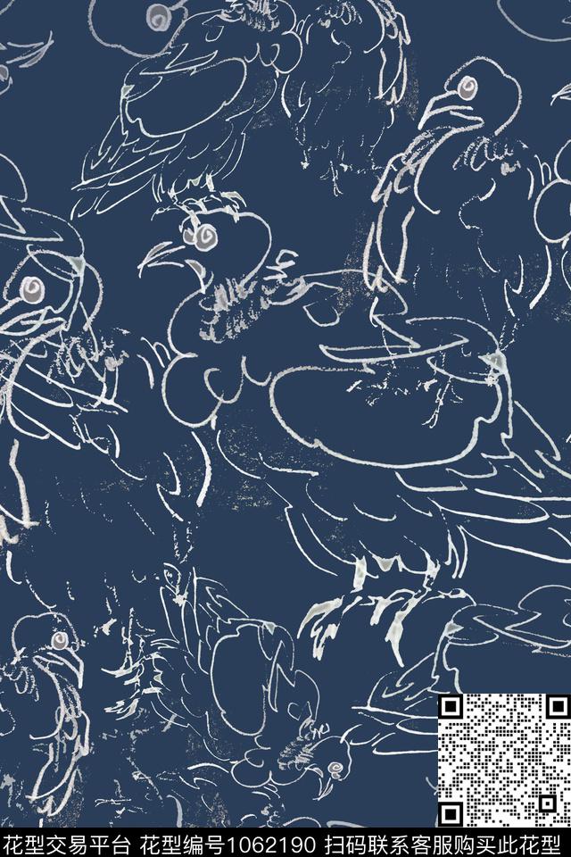 民族风男装休闲花卉动物传统印花华亿平台下载（图片编号: 1062190） - 瓦栏（Walan）