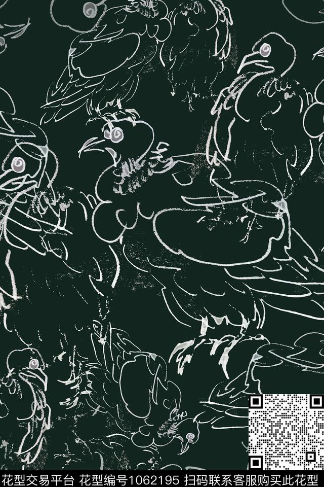 民族风男装休闲花卉动物传统印花华亿平台下载（图片编号: 1062195） - 瓦栏（Walan）