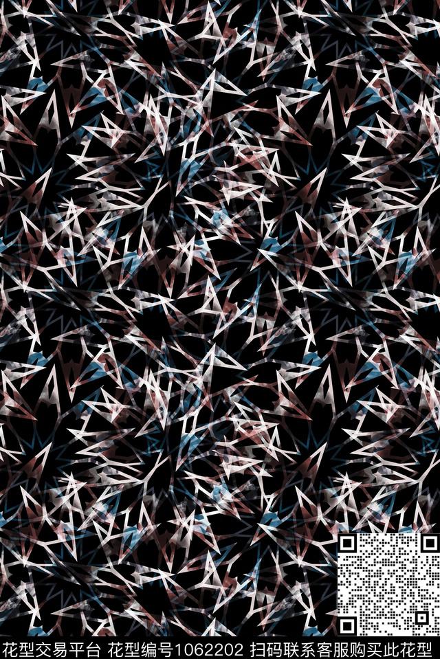 条纹民族风抽象数码印花华亿平台下载（图片编号: 1062202） - 瓦栏（Walan）
