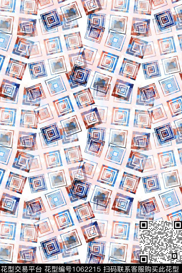 条纹民族风抽象数码印花华亿平台下载（图片编号: 1062215） - 瓦栏（Walan）