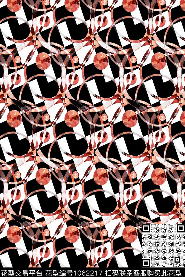 条纹民族风抽象数码印花华亿平台下载（图片编号: 1062217） - 瓦栏（Walan）