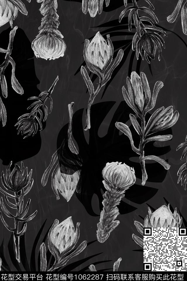 条纹男装花卉数码印花华亿平台下载（图片编号: 1062287） - 瓦栏（Walan）