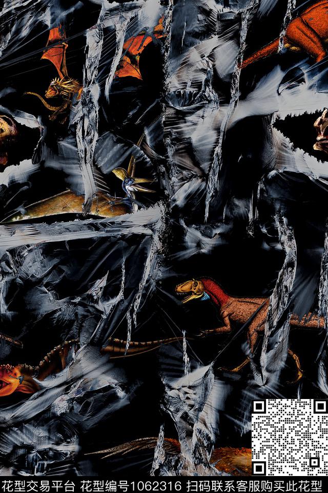 恐龙Fei-男装Fei-创意趣味数码印花华亿平台下载（图片编号: 1062316） - 瓦栏（Walan）