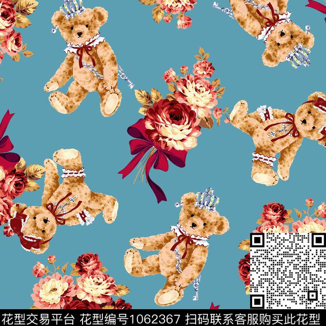 玫瑰花童装抱枕数码印花华亿平台下载（图片编号: 1062367） - 瓦栏（Walan）