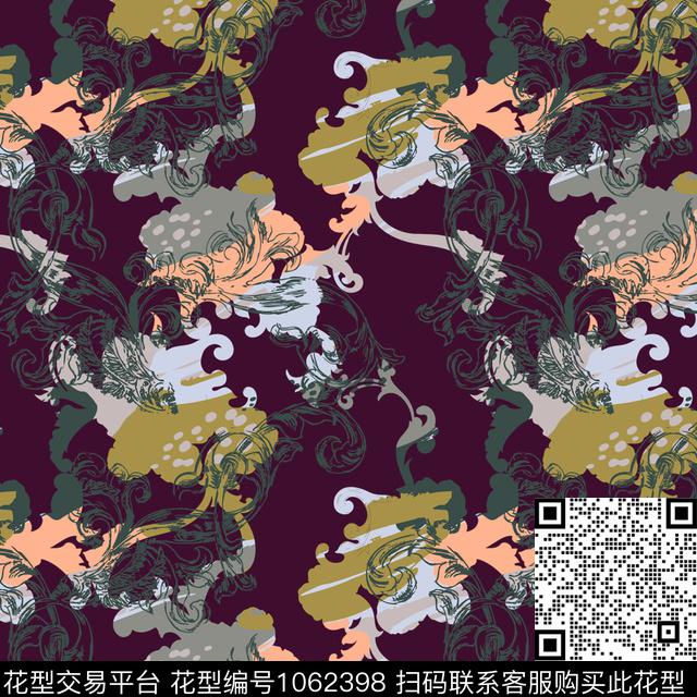 民族风女装大牌风数码印花华亿平台下载（图片编号: 1062398） - 瓦栏（Walan）