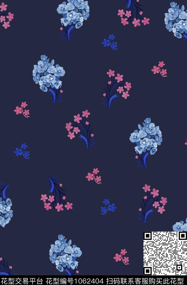 小碎花连衣裙清爽底花卉数码印花华亿平台下载（图片编号: 1062404） - 瓦栏（Walan）