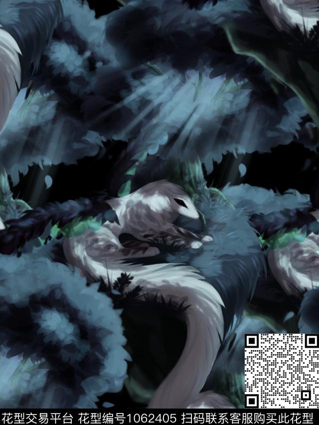 抽象男装文艺数码印花华亿平台下载（图片编号: 1062405） - 瓦栏（Walan）