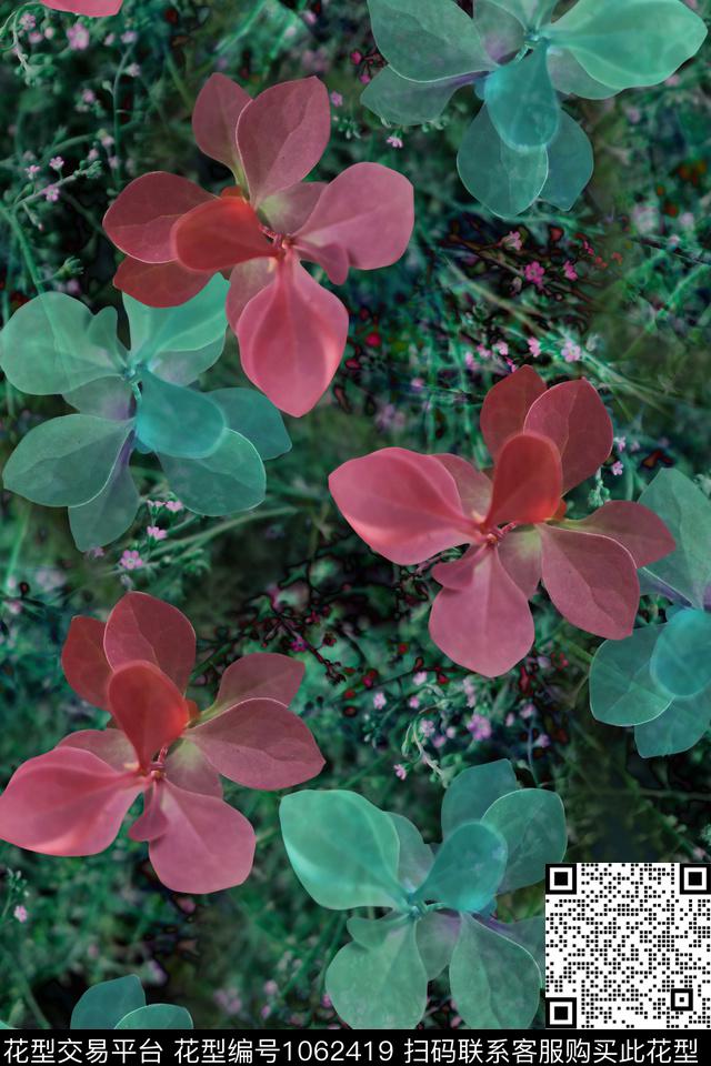 数码华亿平台植物女装数码印花华亿平台下载（图片编号: 1062419） - 瓦栏（Walan）