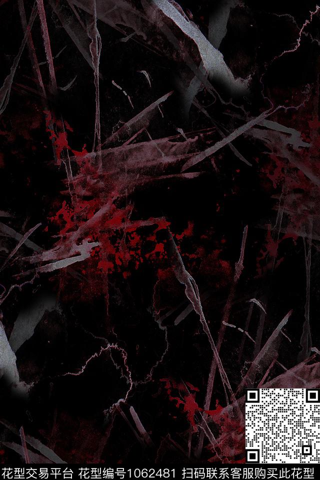 抽象男装迷彩数码印花华亿平台下载（图片编号: 1062481） - 瓦栏（Walan）