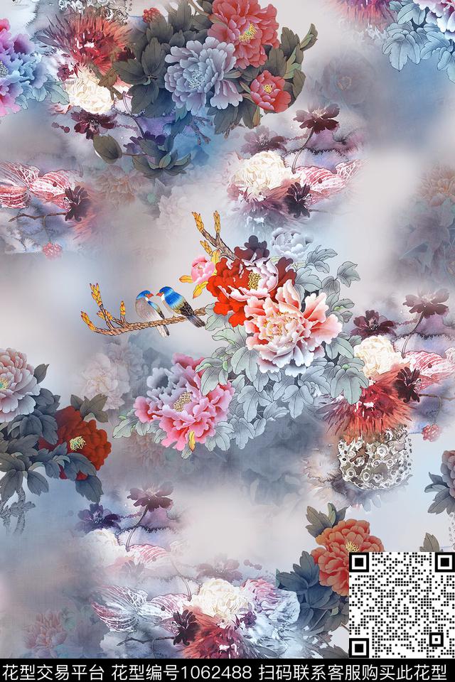 香云纱旗袍中国风数码印花华亿平台下载（图片编号: 1062488） - 瓦栏（Walan）