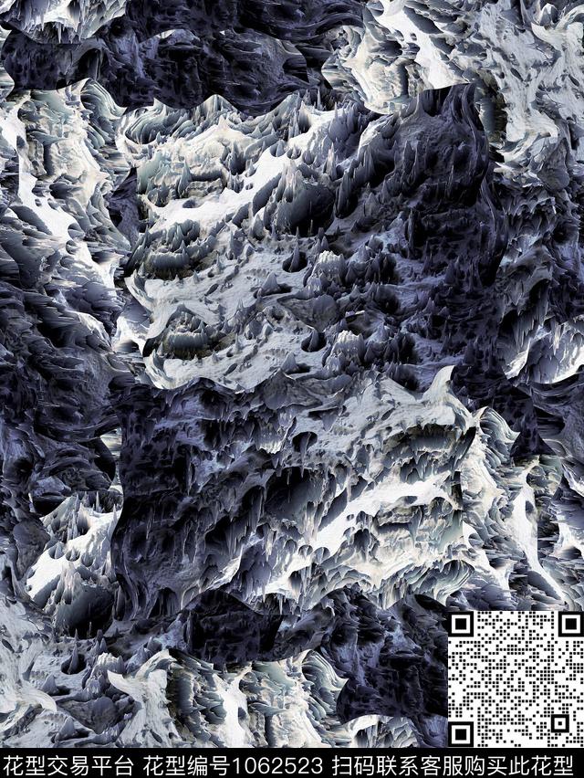 肌理男装文艺数码印花华亿平台下载（图片编号: 1062523） - 瓦栏（Walan）