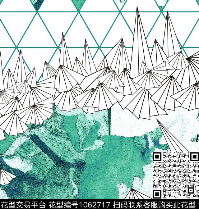数码华亿平台抽象几何数码印花华亿平台下载（图片编号: 1062717） - 瓦栏（Walan）