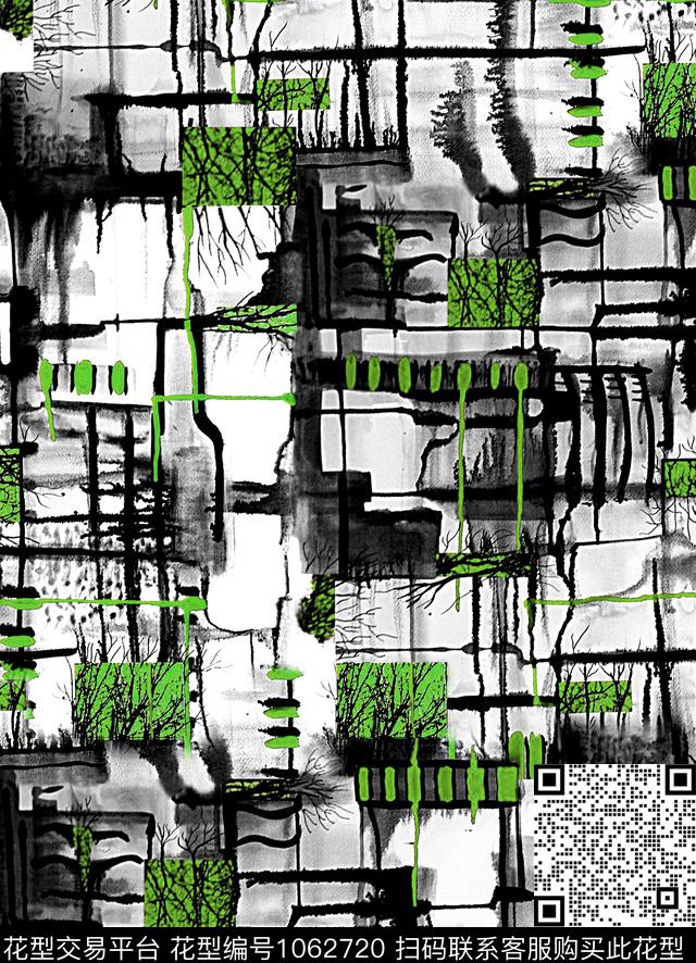 数码华亿平台抽象几何数码印花华亿平台下载（图片编号: 1062720） - 瓦栏（Walan）