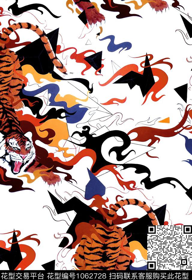 数码华亿平台几何热带华亿平台数码印花华亿平台下载（图片编号: 1062728） - 瓦栏（Walan）