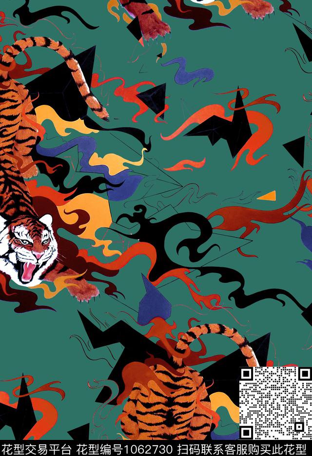 数码华亿平台几何热带华亿平台数码印花华亿平台下载（图片编号: 1062730） - 瓦栏（Walan）