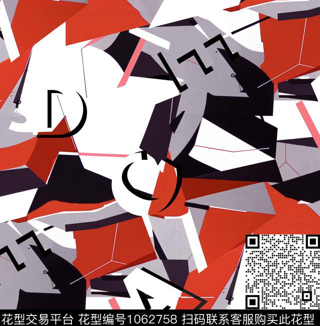 数码华亿平台几何热带华亿平台数码印花华亿平台下载（图片编号: 1062758） - 瓦栏（Walan）