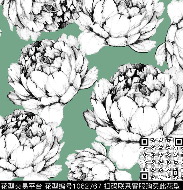 数码华亿平台花卉大牌风数码印花华亿平台下载（图片编号: 1062767） - 瓦栏（Walan）