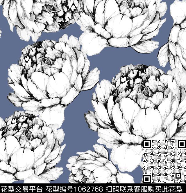 数码华亿平台花卉大牌风数码印花华亿平台下载（图片编号: 1062768） - 瓦栏（Walan）