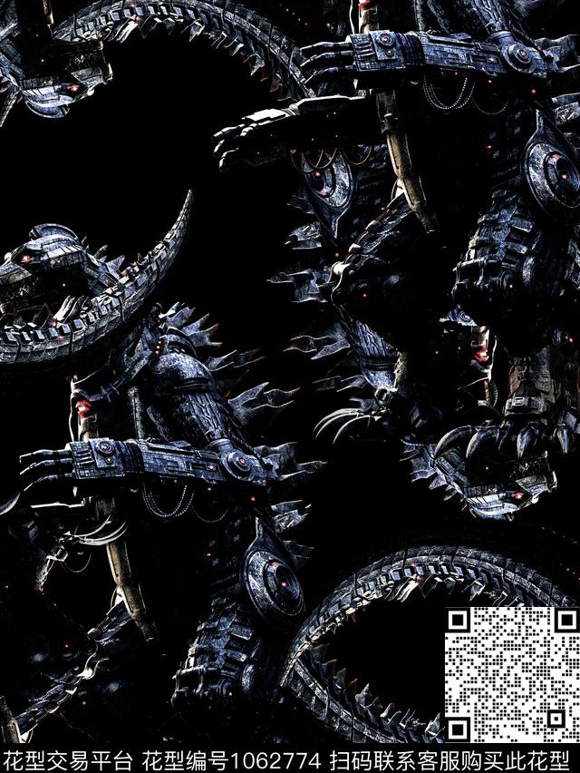 抽象男装复古数码印花华亿平台下载（图片编号: 1062774） - 瓦栏（Walan）